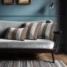 3 Stripes with Piping | Sustainable Velvet Rectangle Cushion - Dovedale Stone 50 x 30 cm by Izabela Peters