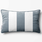 3 Stripes with Piping | Sustainable Velvet Rectangle Cushion - French Grey 50 x 30 cm by Izabela Peters