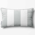 3 Stripes with Piping | Sustainable Velvet Rectangle Cushion - Storm Grey 50 x 30 cm by Izabela Peters