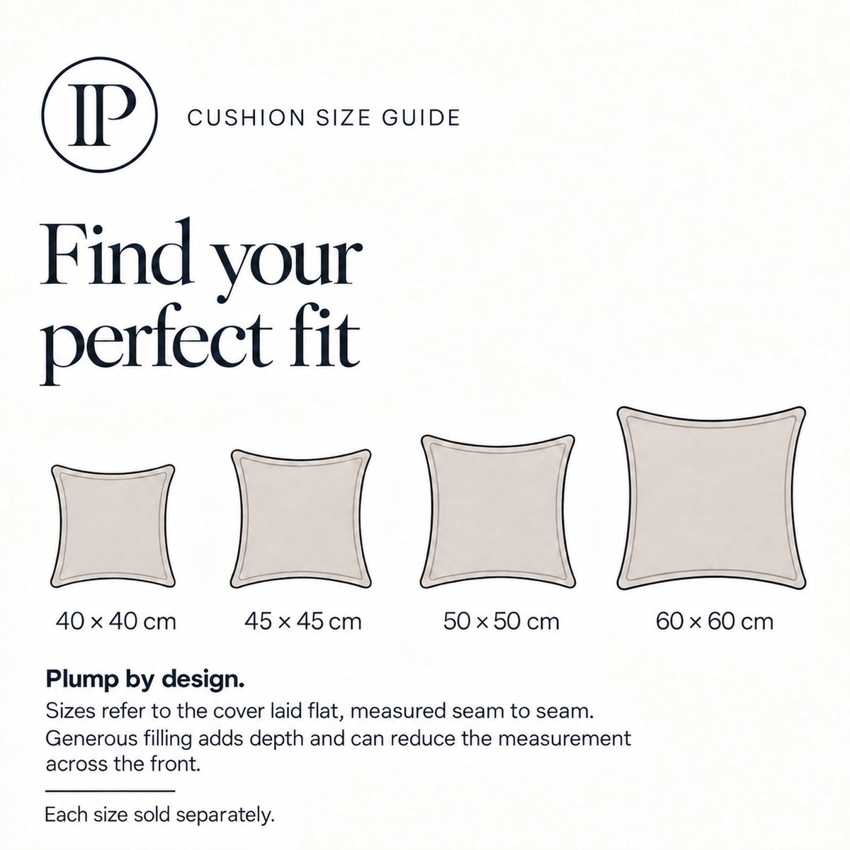 Kilimanjaro cushion — size guide