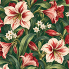 Amaryllis Christmas tablecloth print in green