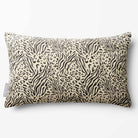 Animal Fusion Print | Sustainable Velvet Rectangle Cushion - Cream 50 x 30 cm Standard by Izabela Peters