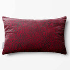 Animal Fusion Print | Sustainable Velvet Rectangle Cushion - Raspberry Red 50 x 30 cm Standard by Izabela Peters