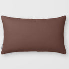 Avara Plain Cocoa & Teal linen-look 50 × 30 cm rectangular cushion, plain sewn edge, front view.