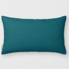Avara Plain Ink Blue & Lilac linen-look 50 × 30 cm rectangular cushion, plain sewn edge, front view.