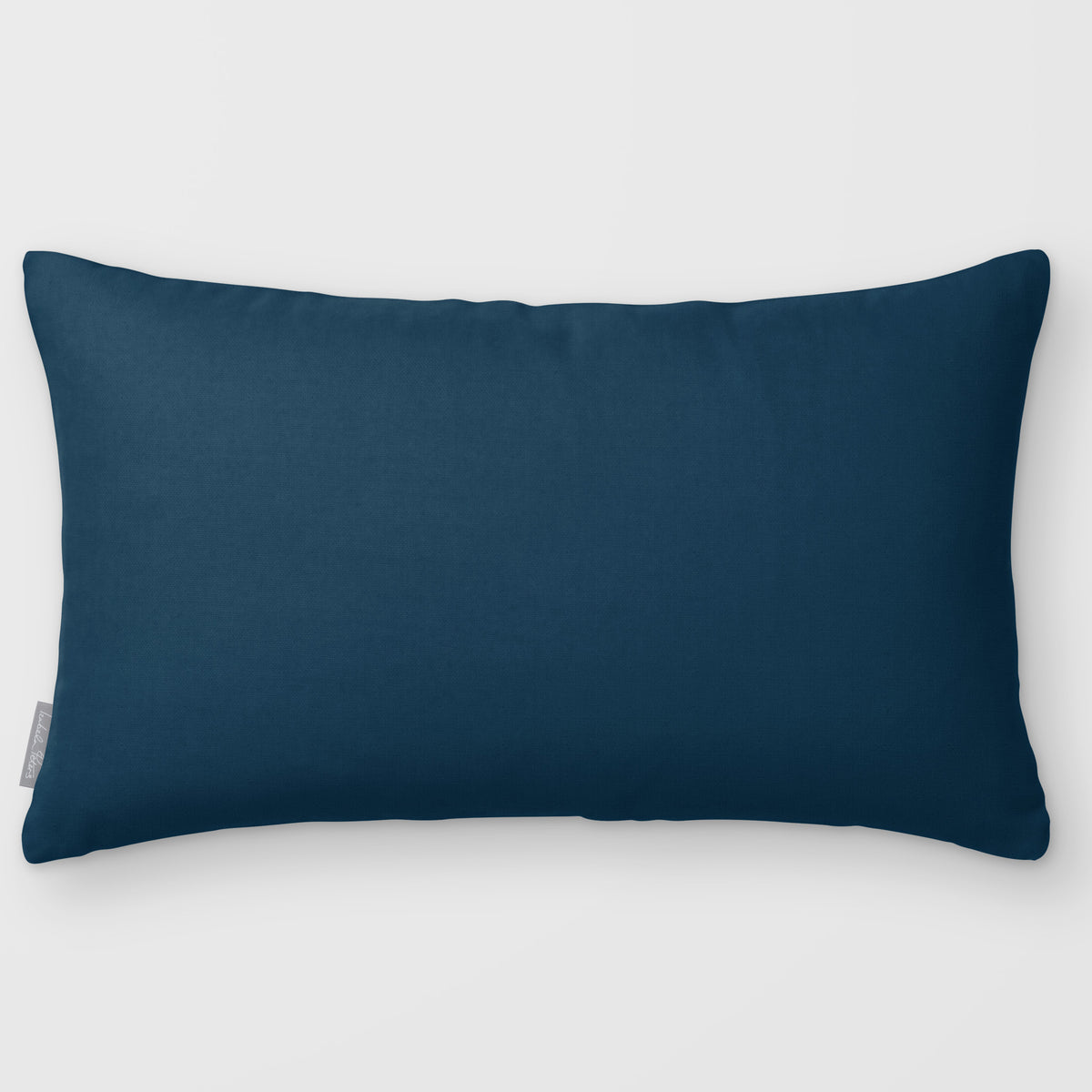 Avara Plain Teal & Persimmon linen-look 50 × 30 cm rectangular cushion, plain sewn edge, front view.