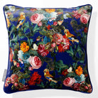 Birds in Paradise | Sustainable Velvet Cushion - Midnight 40 x 40 cm Piped by Izabela Peters