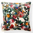Birds in Paradise | Sustainable Velvet Cushion - Ivory Cream 40 x 40 cm Piped by Izabela Peters