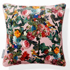 Birds in Paradise | Sustainable Velvet Cushion - Rosewater 40 x 40 cm Piped by Izabela Peters