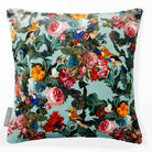 Birds in Paradise | Sustainable Velvet Cushion - Blue Surf 40 x 40 cm Smooth by Izabela Peters
