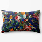 Birds In Paradise | Sustainable Velvet Rectangle Cushion - Midnight 50 x 30 cm Standard by Izabela Peters