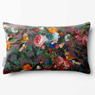 Birds In Paradise | Sustainable Velvet Rectangle Cushion - Italian Grape 50 x 30 cm Standard by Izabela Peters