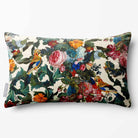 Birds In Paradise | Sustainable Velvet Rectangle Cushion - Ivory Cream 50 x 30 cm Standard by Izabela Peters
