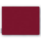Plain burgundy cotton Christmas tablecloth folded on white