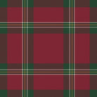 Close-up of the burgundy Tartan Christmas napkin print on cotton, showing the tartan check