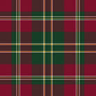 Tartan Christmas print in burgundy with deep green