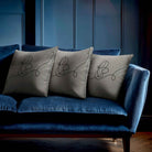 Butterfly | Sustainable Velvet Cushion - Beluga 40 x 40 cm Standard by Izabela Peters