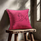 Butterfly | Sustainable Velvet Cushion - Hot Pink 40 x 40 cm Standard by Izabela Peters