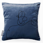 Butterfly | Sustainable Velvet Cushion - Petrol Blue 40 x 40 cm Standard by Izabela Peters