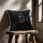 Butterfly | Sustainable Velvet Cushion - Black & White 40 x 40 cm Standard by Izabela Peters