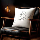 Butterfly | Sustainable Velvet Cushion - White & Black 40 x 40 cm Standard by Izabela Peters