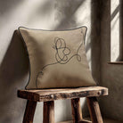 Butterfly | Sustainable Velvet Cushion - Taupe 40 x 40 cm Standard by Izabela Peters