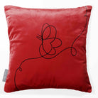 Butterfly | Sustainable Velvet Cushion - Crimson Muse 40 x 40 cm Standard by Izabela Peters