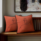 Butterfly | Sustainable Velvet Cushion - Burnt Ochre 40 x 40 cm Standard by Izabela Peters