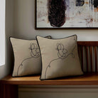 Butterfly | Sustainable Velvet Cushion - Taupe 40 x 40 cm Standard by Izabela Peters