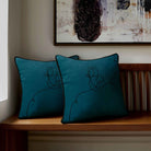 Butterfly | Sustainable Velvet Cushion - Teal 40 x 40 cm Standard by Izabela Peters