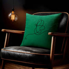 Butterfly | Sustainable Velvet Cushion - Emerald Green 40 x 40 cm Standard by Izabela Peters