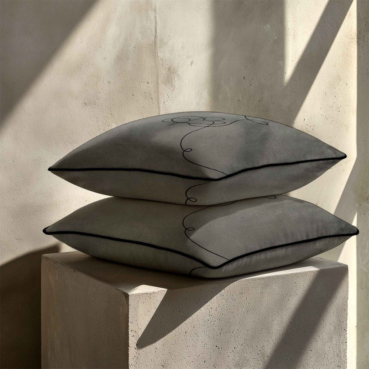 Butterfly | Sustainable Velvet Cushion - Beluga 40 x 40 cm Standard by Izabela Peters