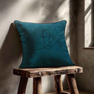 Butterfly | Sustainable Velvet Cushion - Teal 40 x 40 cm Standard by Izabela Peters