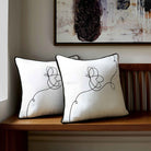 Butterfly | Sustainable Velvet Cushion - White & Black 40 x 40 cm Standard by Izabela Peters