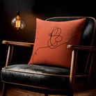 Butterfly | Sustainable Velvet Cushion - Burnt Ochre 40 x 40 cm Standard by Izabela Peters