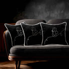 Butterfly | Sustainable Velvet Cushion - Black & White 40 x 40 cm Standard by Izabela Peters