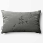 Butterfly | Sustainable Velvet Rectangle Cushion - Beluga 50 x 30 cm Standard by Izabela Peters