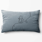 Butterfly | Sustainable Velvet Rectangle Cushion - French Grey 50 x 30 cm Standard by Izabela Peters