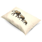 Elephants | Sustainable Velvet Rectangle Cushion - Emerald Green 50 x 30 cm Cover Only by Izabela Peters
