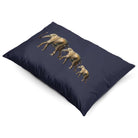 Elephants | Sustainable Velvet Rectangle Cushion - Graphite 50 x 30 cm Cover Only by Izabela Peters