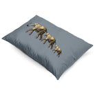 Elephants | Sustainable Velvet Rectangle Cushion - French Grey 50 x 30 cm Cover Only by Izabela Peters