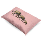Elephants | Sustainable Velvet Rectangle Cushion - Rosewater 50 x 30 cm Cover Only by Izabela Peters