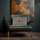 Elephants | Sustainable Velvet Rectangle Cushion - Dovedale Stone 50 x 30 cm Cover Only by Izabela Peters