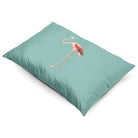 Flamingo | Sustainable Velvet Rectangle Cushion - Blue Surf 50 x 30 cm Cover Only by Izabela Peters