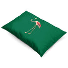Flamingo | Sustainable Velvet Rectangle Cushion - Emerald Green 50 x 30 cm Cover Only by Izabela Peters