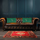 Flamingo | Sustainable Velvet Rectangle Cushion - Emerald Green 50 x 30 cm Cover Only by Izabela Peters