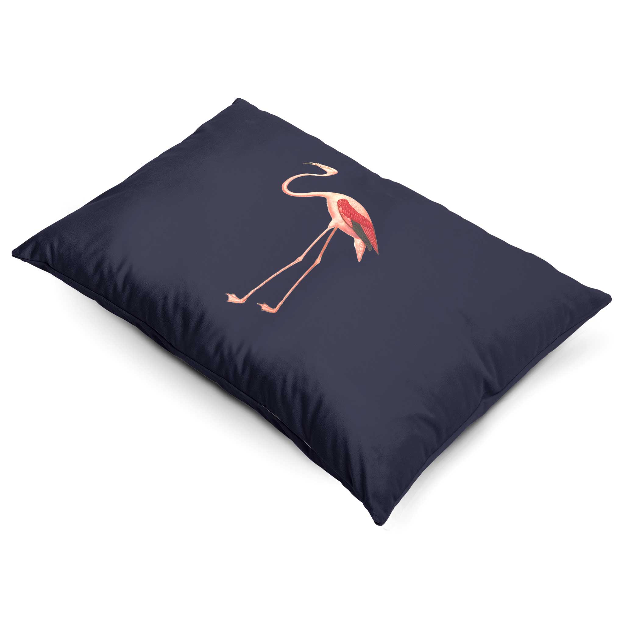 Flamingo | Sustainable Velvet Rectangle Cushion - Graphite 50 x 30 cm Cover Only by Izabela Peters