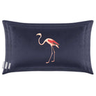 Flamingo | Sustainable Velvet Rectangle Cushion - Graphite 50 x 30 cm Cover Only by Izabela Peters