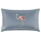 Flamingo | Sustainable Velvet Rectangle Cushion - French Grey 50 x 30 cm Cover Only by Izabela Peters