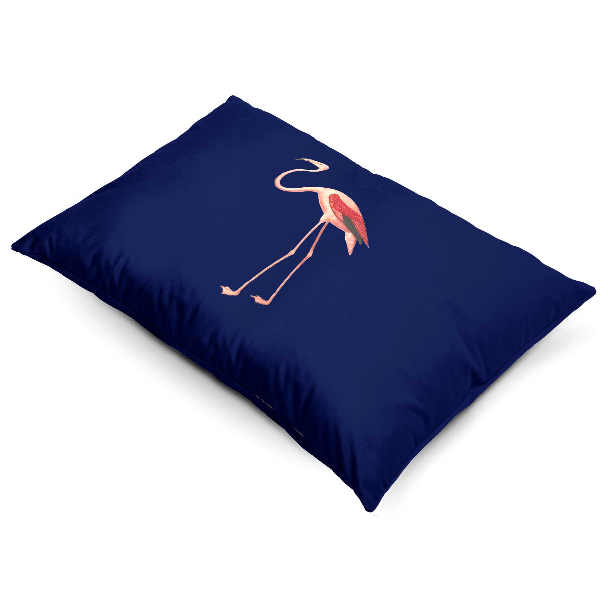 Flamingo | Sustainable Velvet Rectangle Cushion - Midnight 50 x 30 cm Cover Only by Izabela Peters